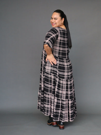 Florence Dress  - Mocha Tartan - Isla-Maree