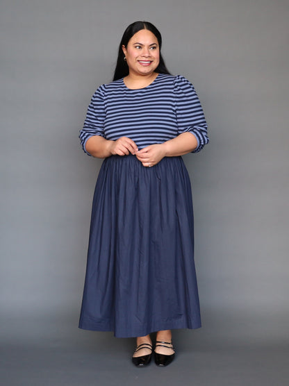 Santorini Dress - Navy Stripe