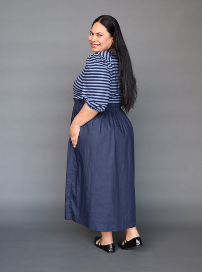Santorini Dress - Navy Stripe