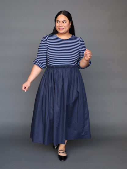 Santorini Dress - Navy Stripe