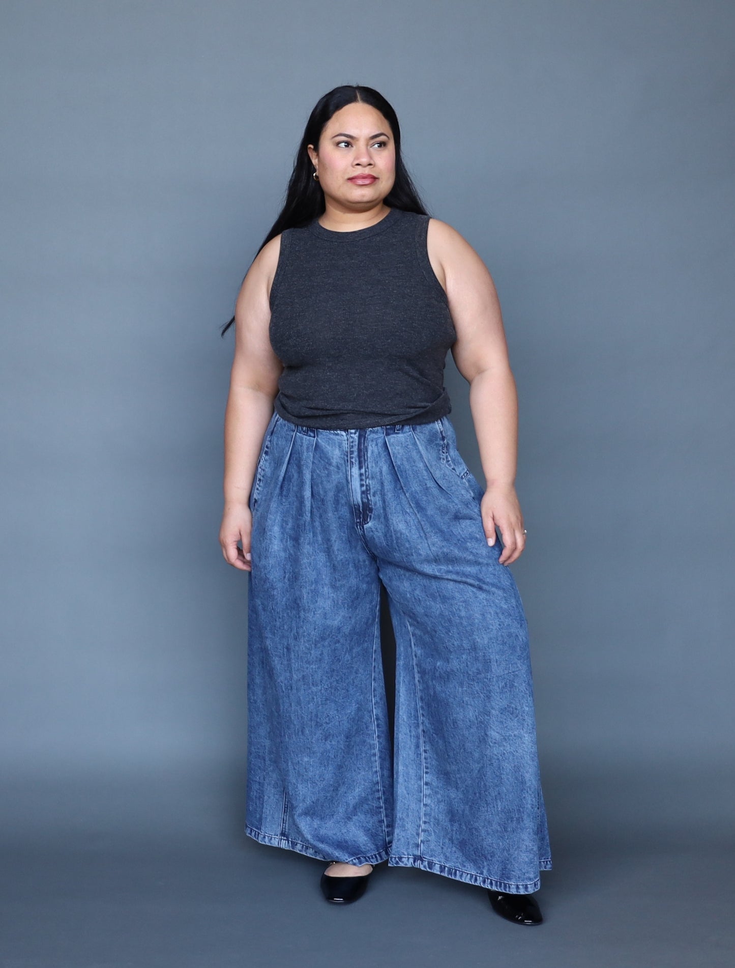 LDP Wide Leg - Chambray - Isla-Maree