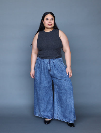 LDP Wide Leg - Chambray - Isla-Maree