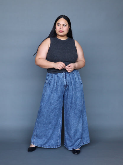 LDP Wide Leg - Chambray - Isla-Maree