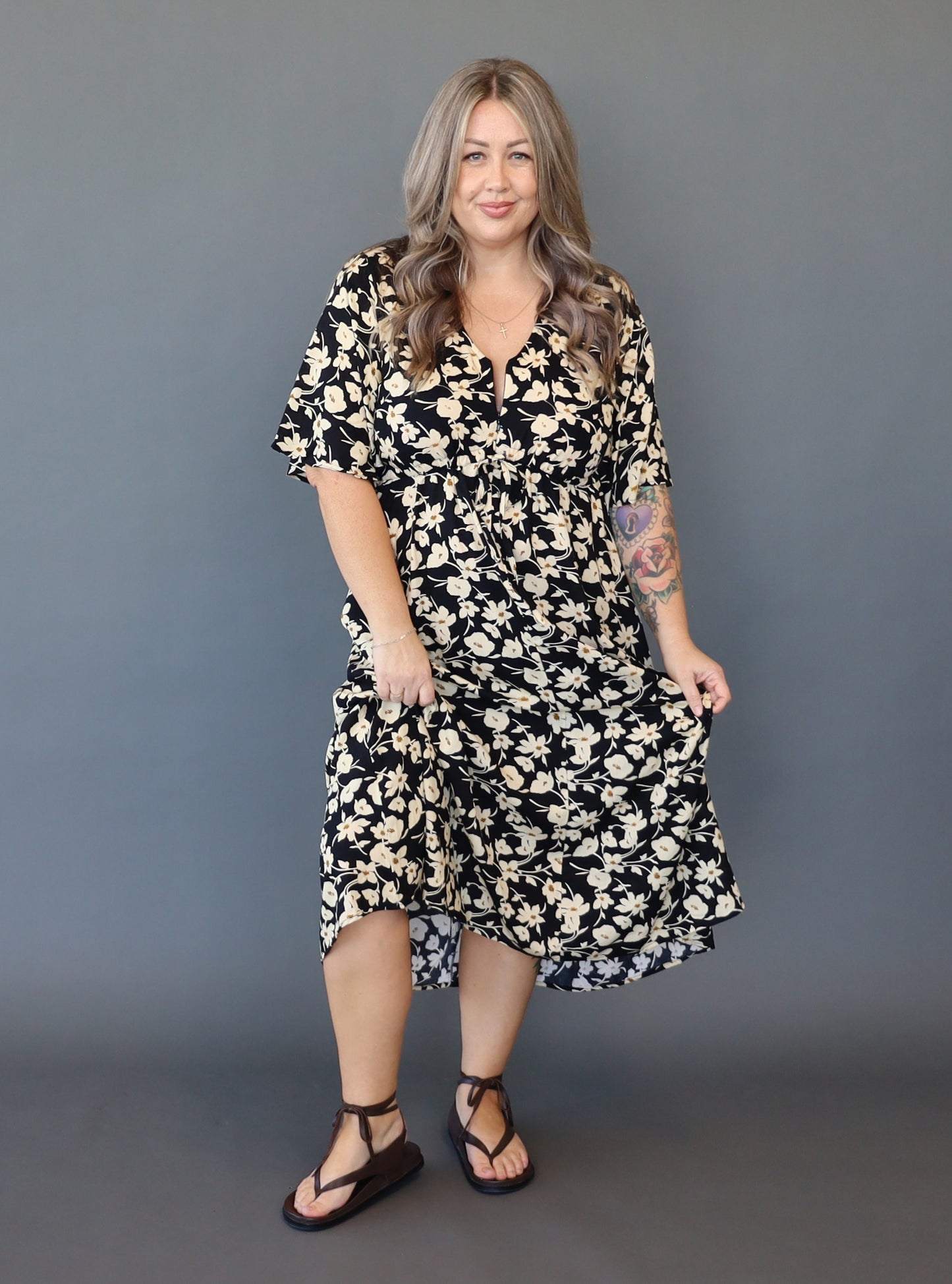 Juney Dress - Sepia Bloom PRE-SALE 2 WEEK DELIVERY