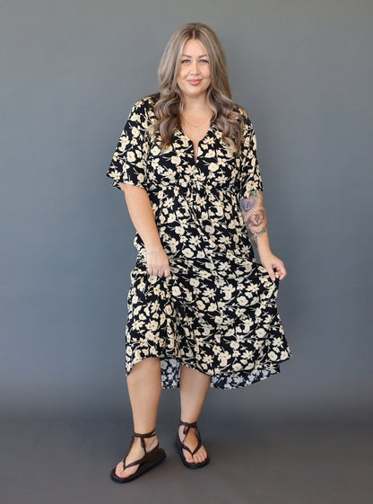 Juney Dress - Sepia Bloom PRE-SALE 2 WEEK DELIVERY