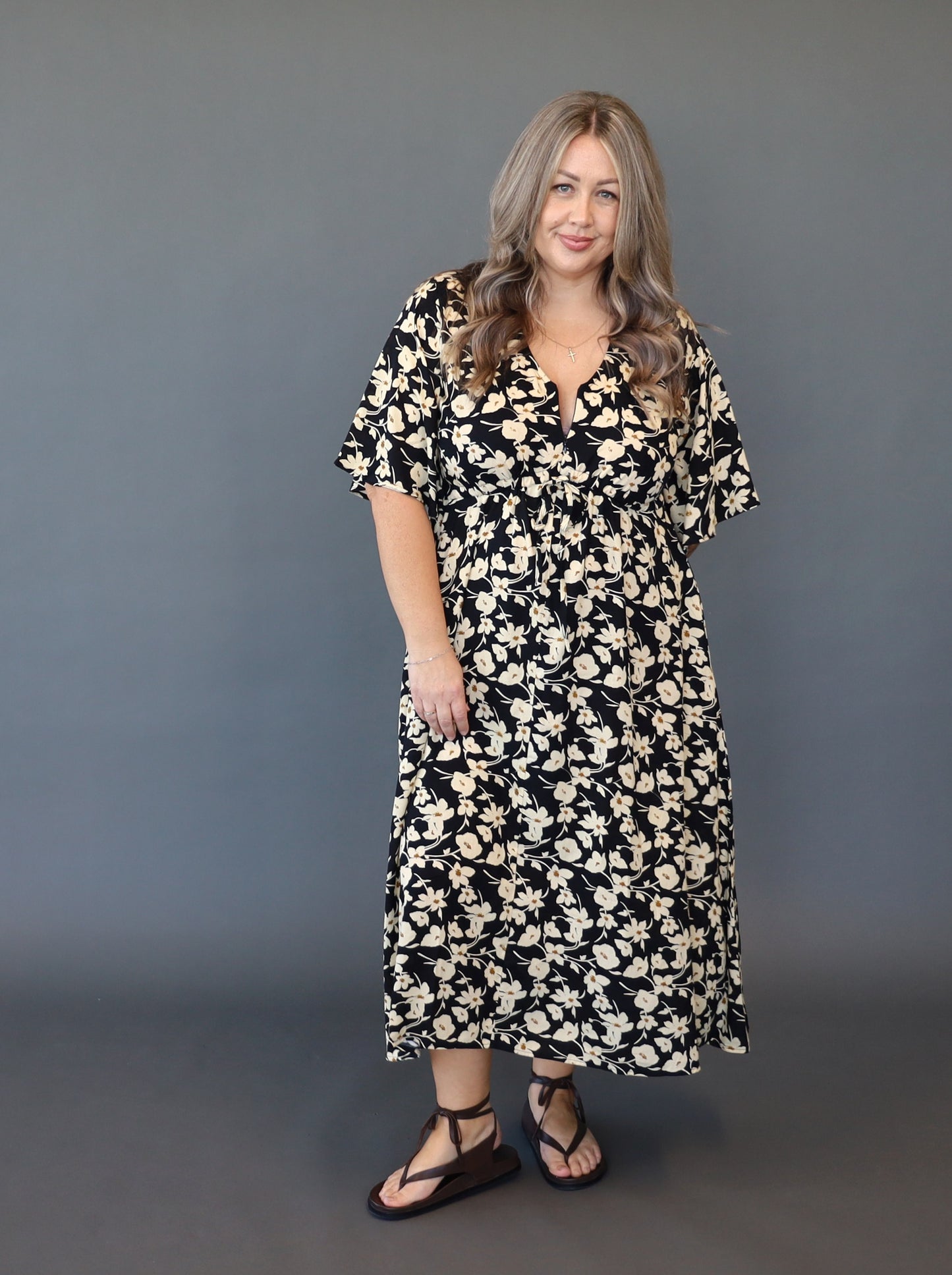 Juney Dress - Sepia Bloom PRE-SALE 2 WEEK DELIVERY