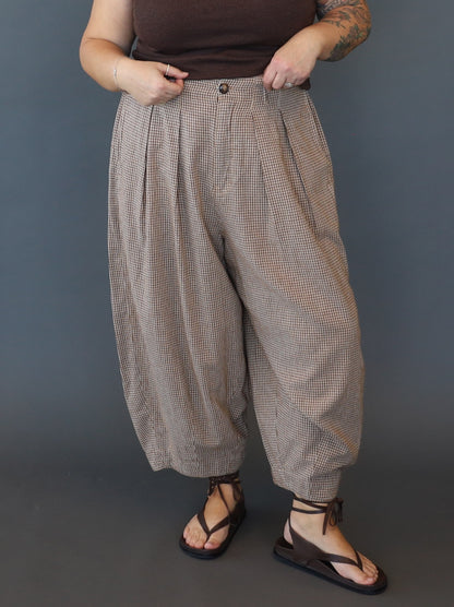 Let's Dance Pant - Tan Checks PRE-SALE 2 WEEK DELIVERY