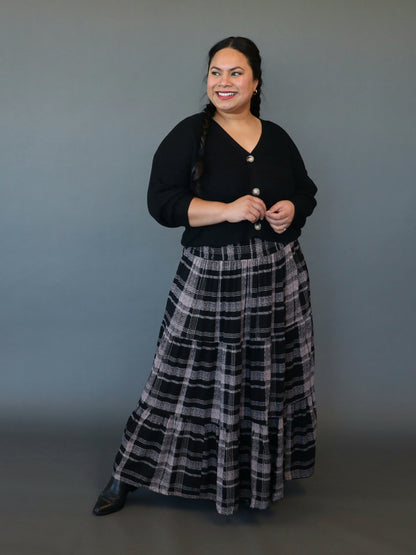 Ava Skirt - Mocha Tartan