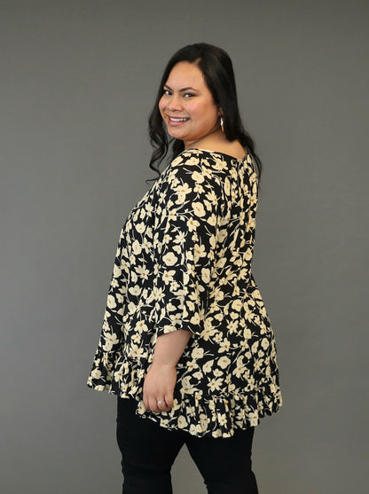 Gigi Top - Sepia Bloom - PRE-SALE 2 WEEK DELIVERY