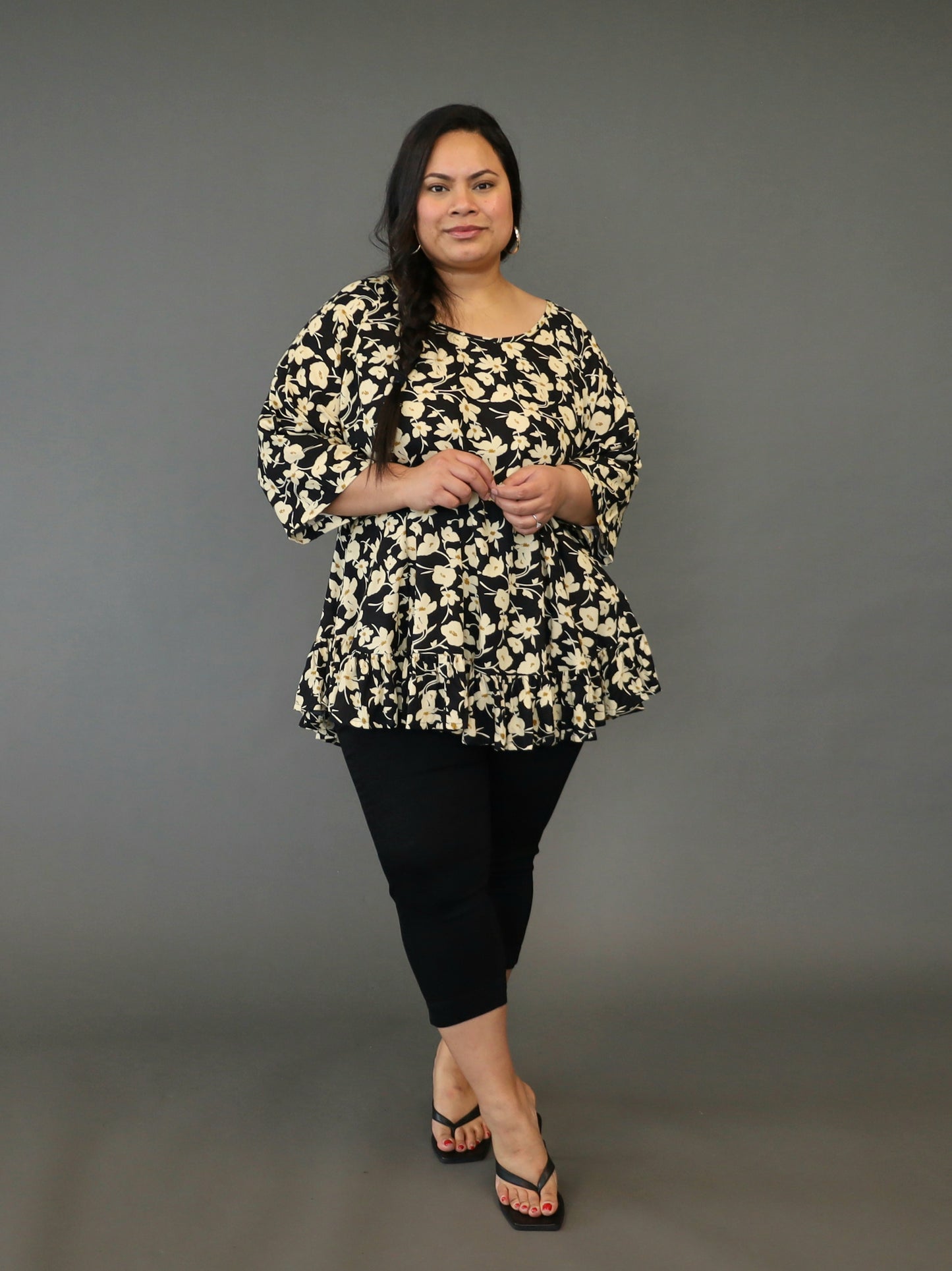 Gigi Top - Sepia Bloom - PRE-SALE 2 WEEK DELIVERY
