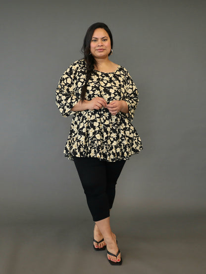 Gigi Top - Sepia Bloom - PRE-SALE 2 WEEK DELIVERY