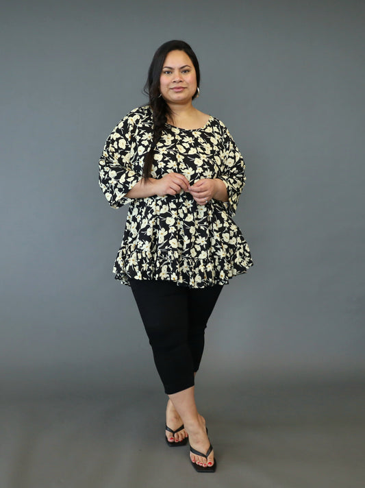 Gigi Top - Sepia Bloom - PRE-SALE 2 WEEK DELIVERY
