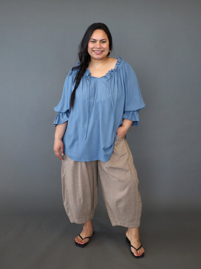 Sophia Blouse - Denim Blue