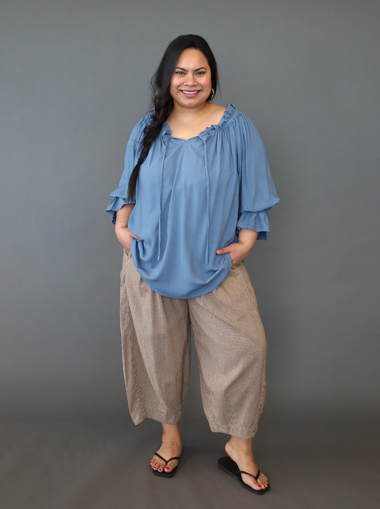 Sophia Blouse - Denim Blue