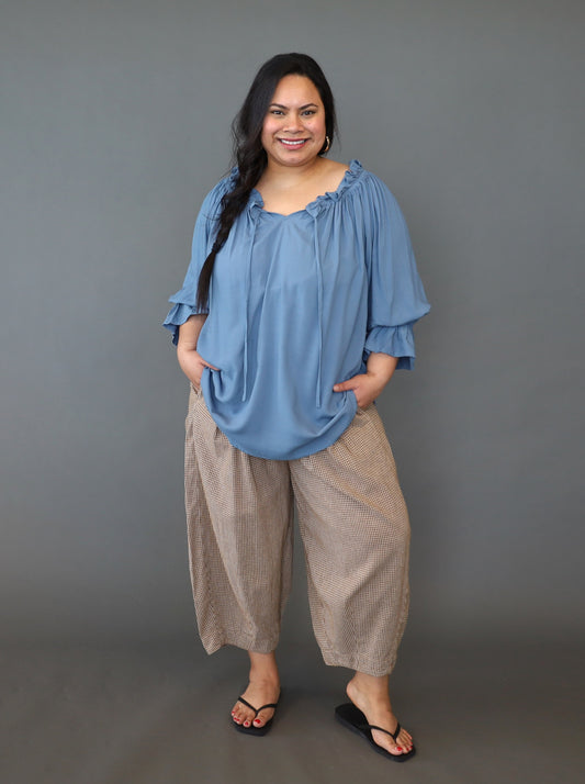 Sophia Blouse - Denim Blue