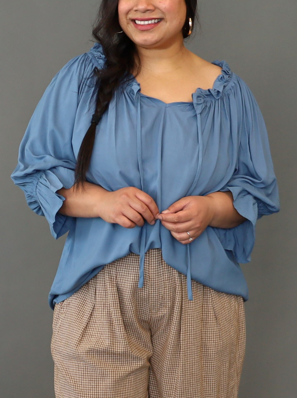Sophia Blouse - Denim Blue