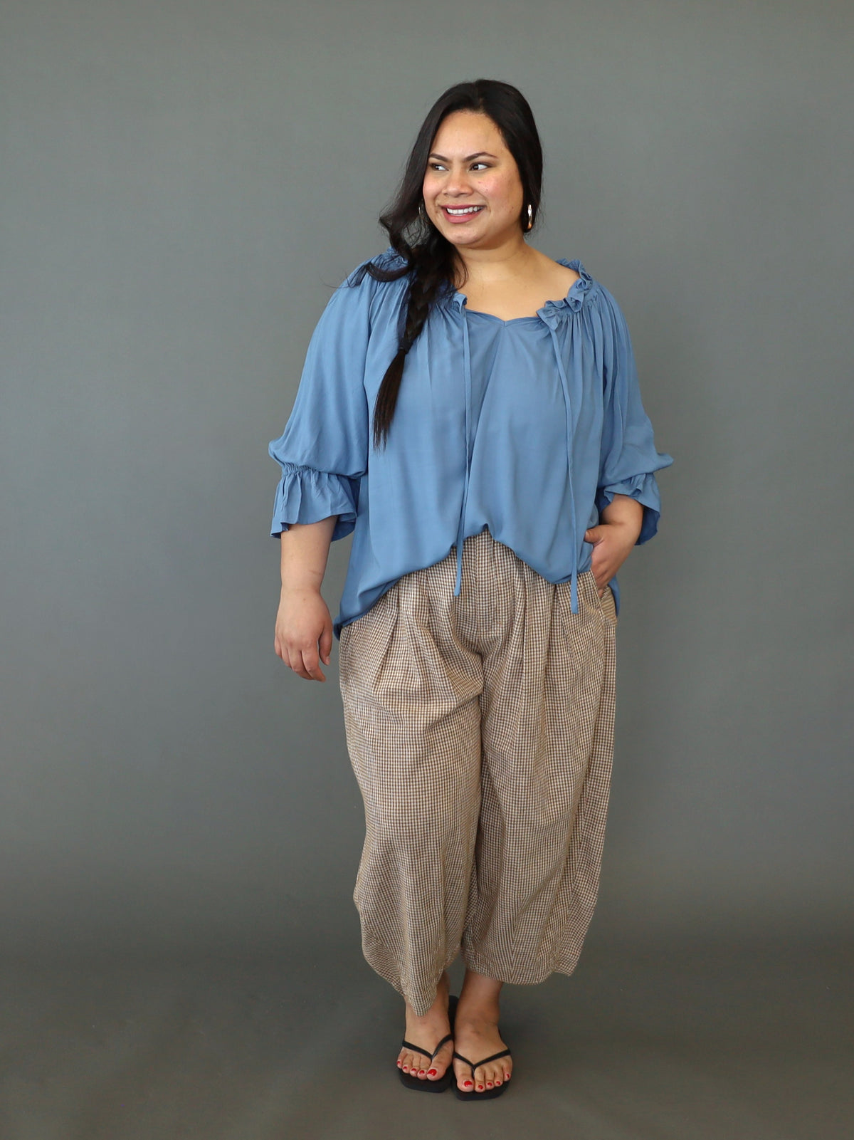 Sophia Blouse - Denim Blue