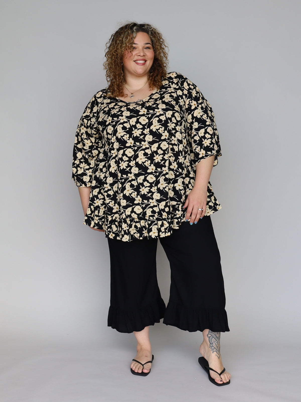 Gigi Top - Sepia Bloom - Isla-Maree