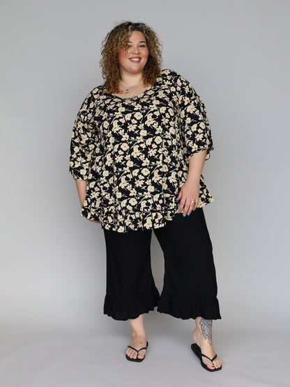 Gigi Top - Sepia Bloom - Isla-Maree