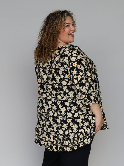 Gigi Top - Sepia Bloom - Isla-Maree