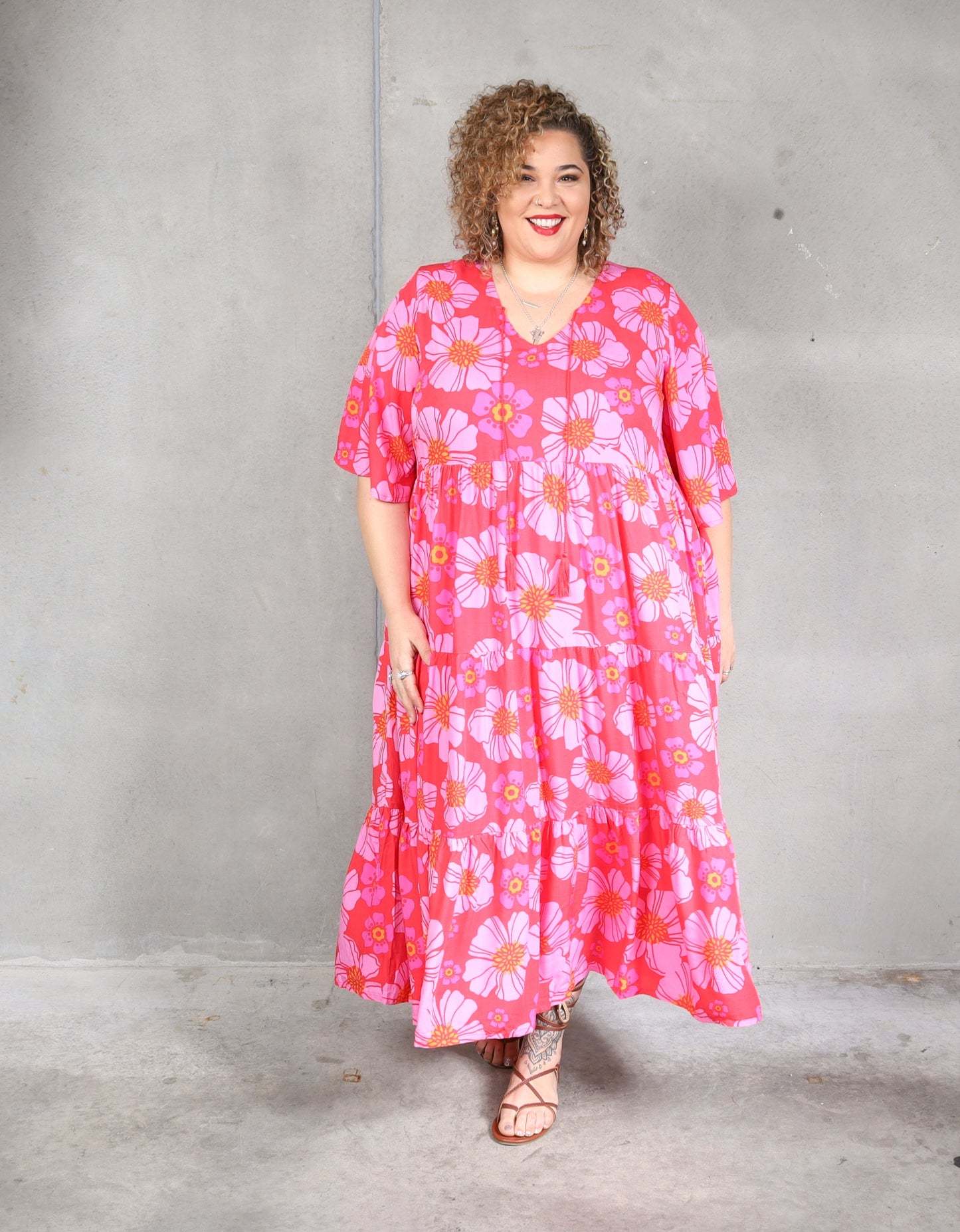 Florence Dress - Hibiscus
