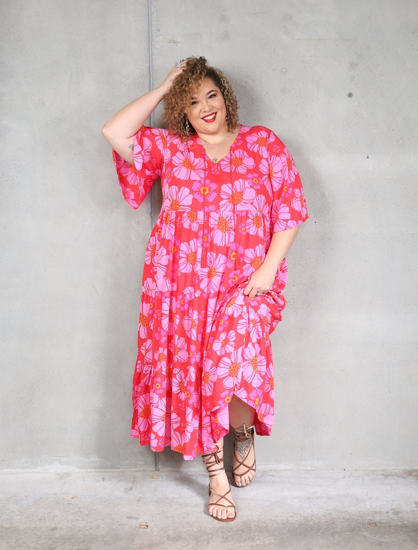 Florence Dress - Hibiscus
