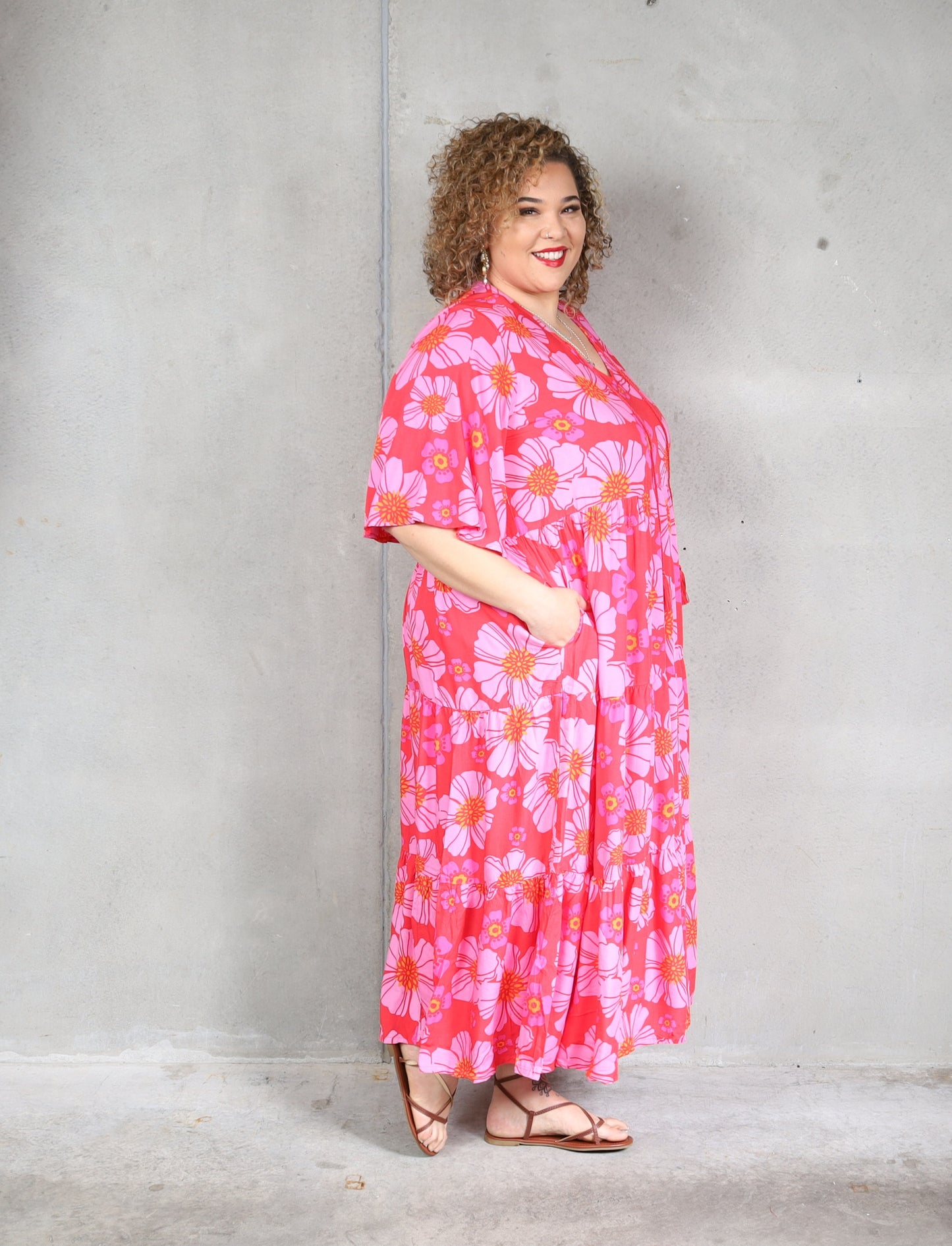 Florence Dress - Hibiscus