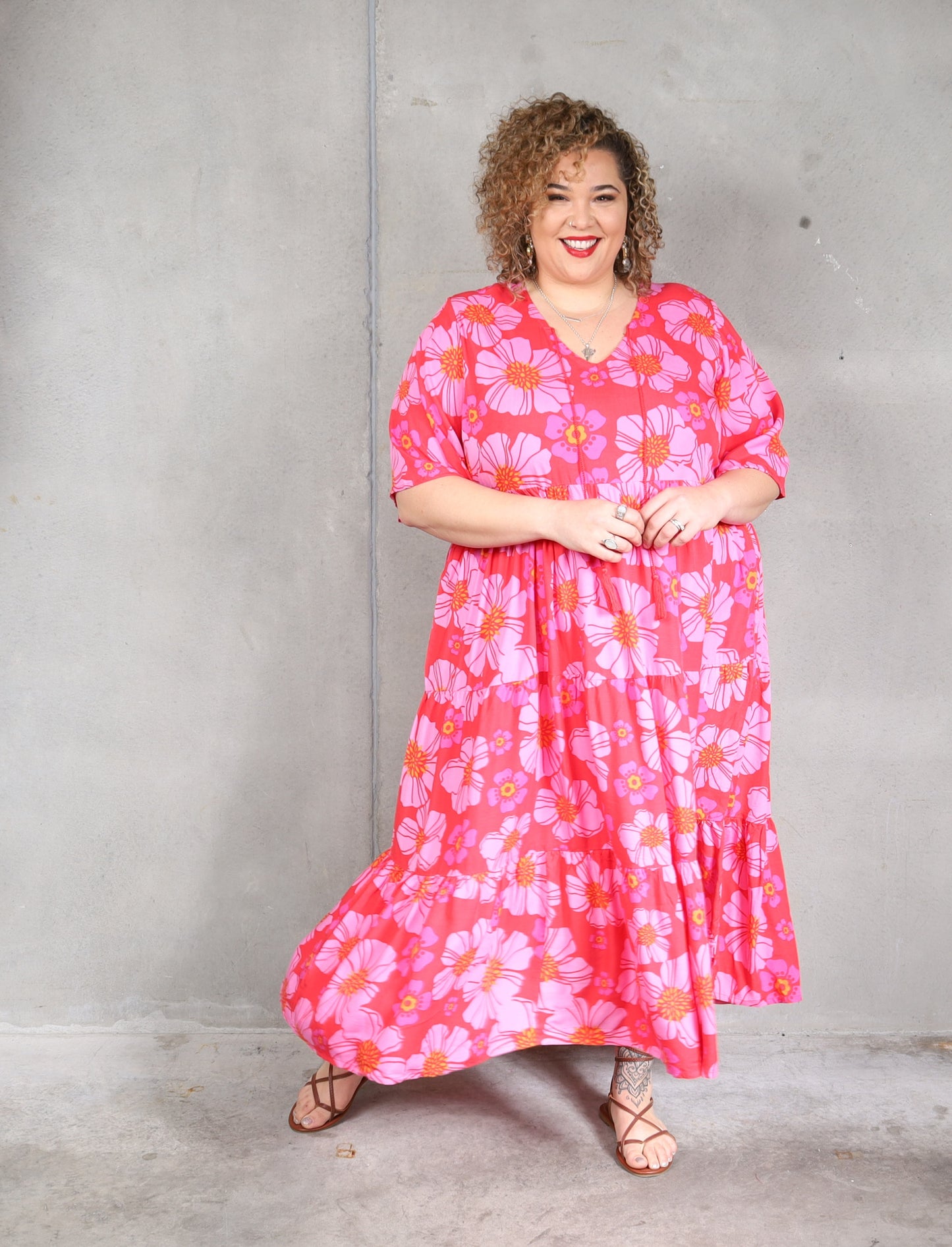 Florence Dress - Hibiscus