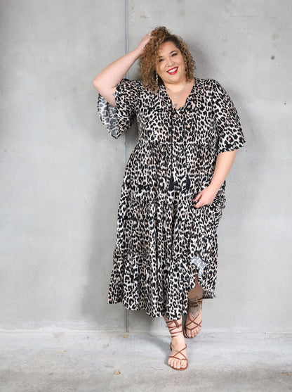 Florence Dress Short Sleeve - Jungle - Isla-Maree