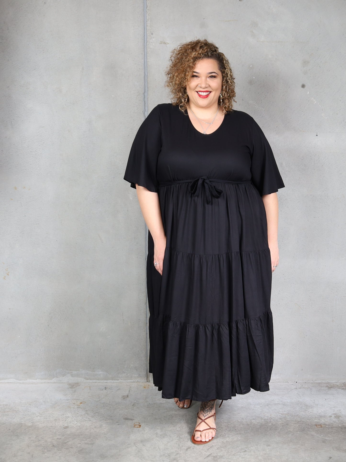 Jasmine Dress - Black - Isla-Maree