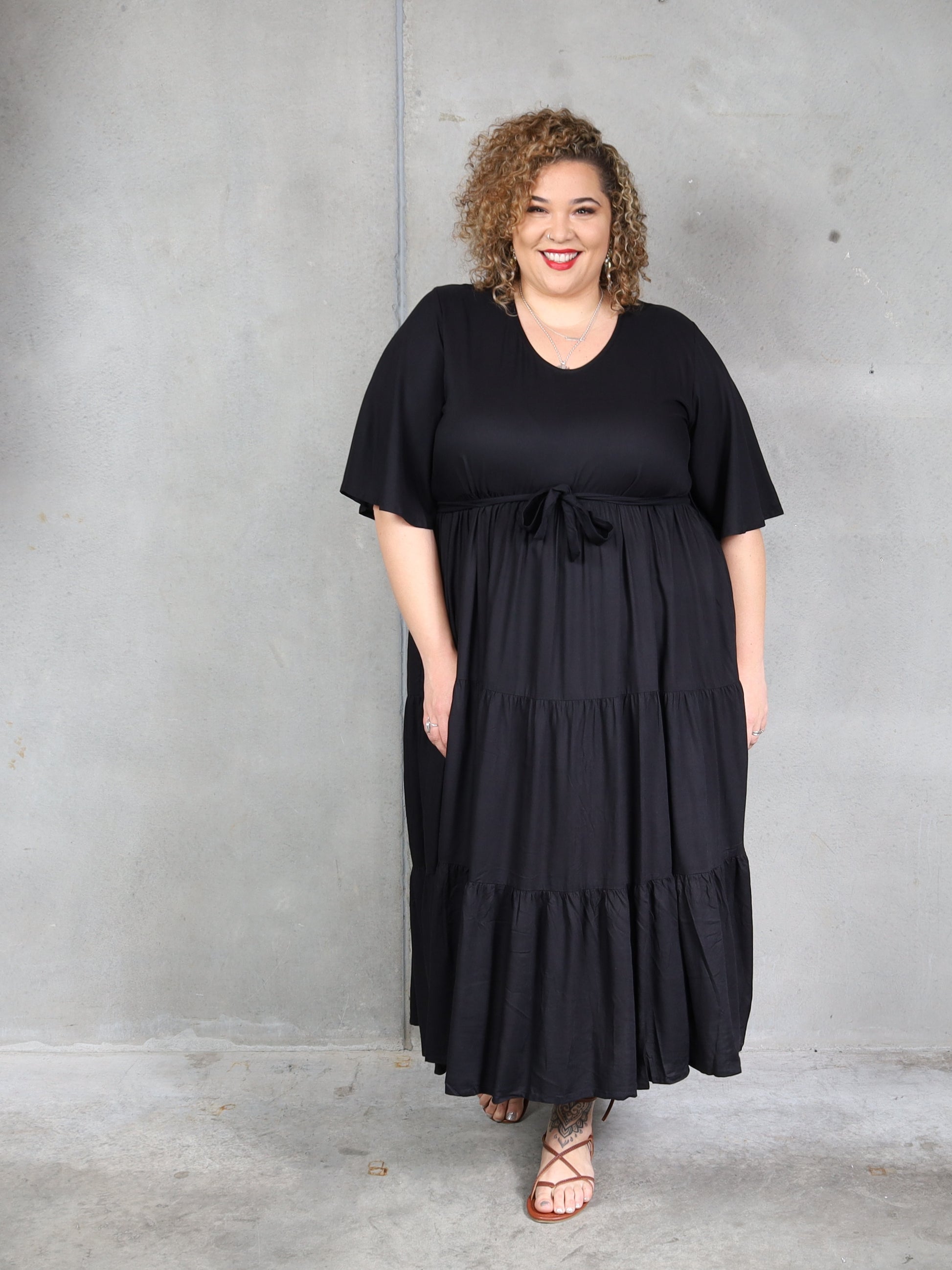 Jasmine Dress - Black - Isla-Maree