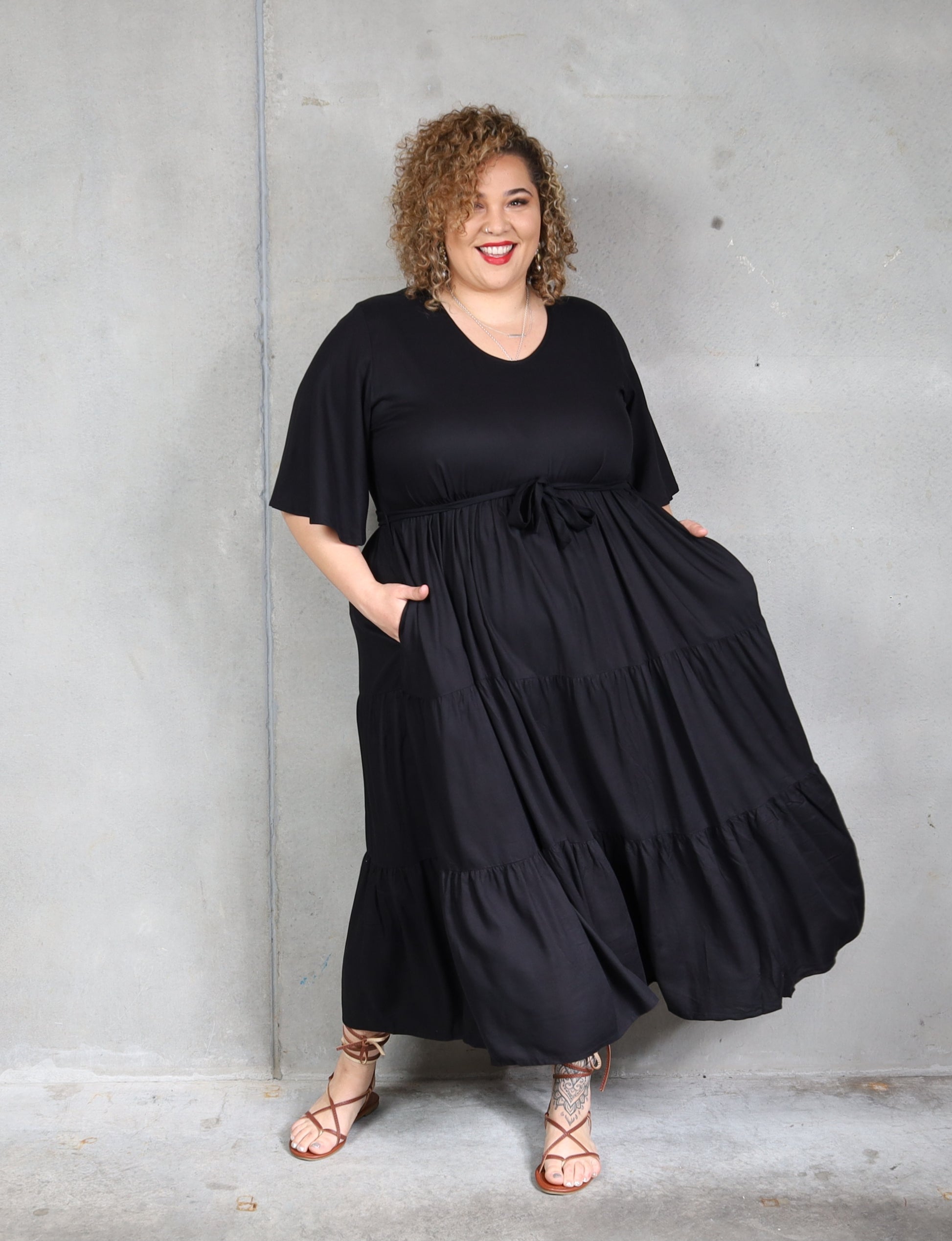 Jasmine Dress - Black - Isla-Maree