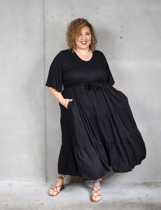 Jasmine Dress - Black - Isla-Maree