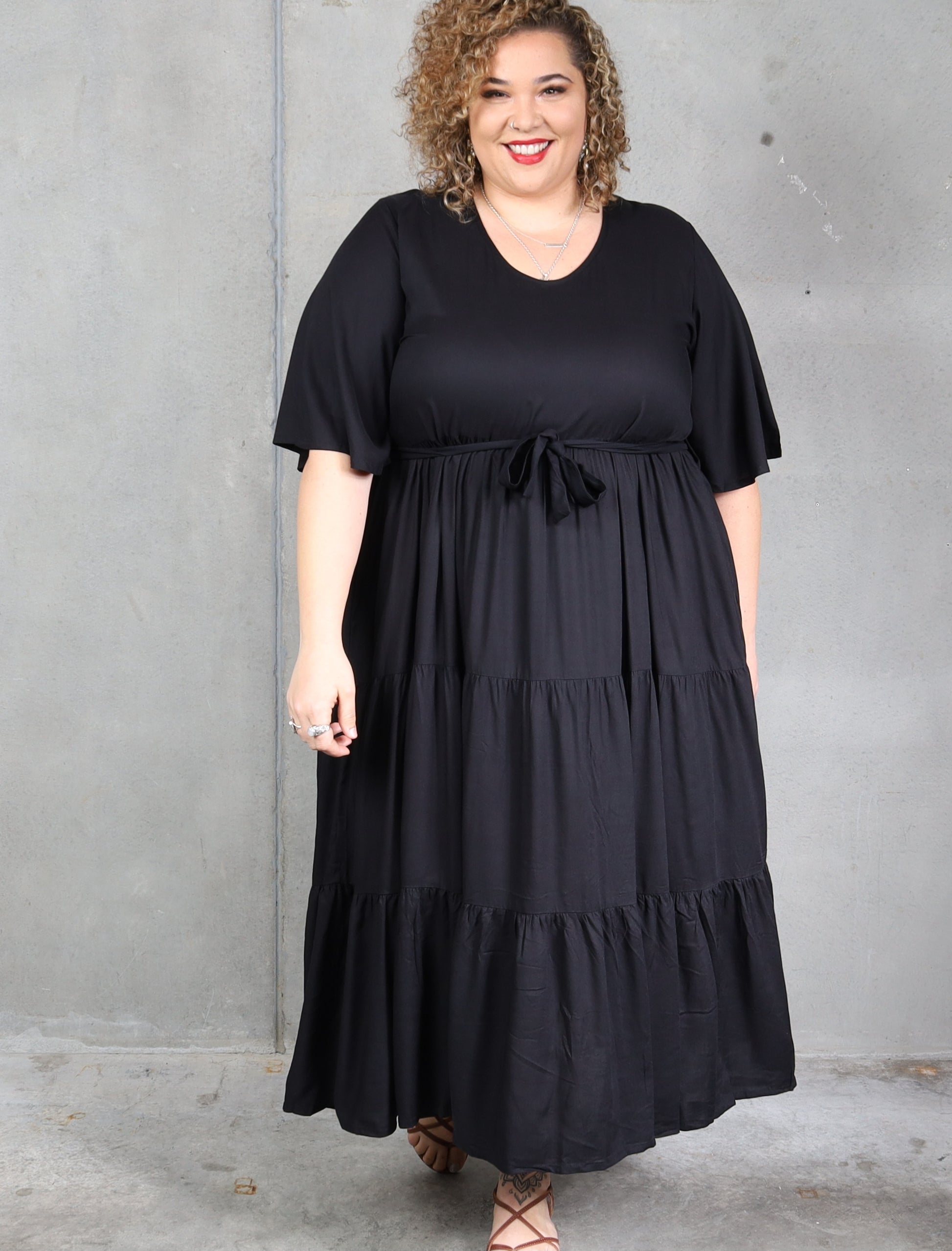 Jasmine Dress - Black - Isla-Maree