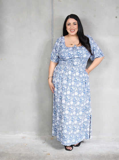 Tabitha Dress - Blue Marigold
