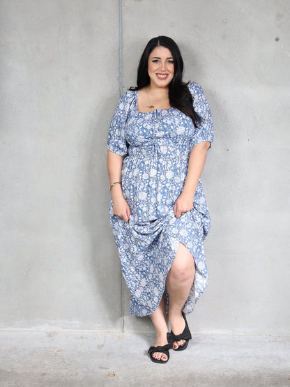 Tabitha Dress - Blue Marigold