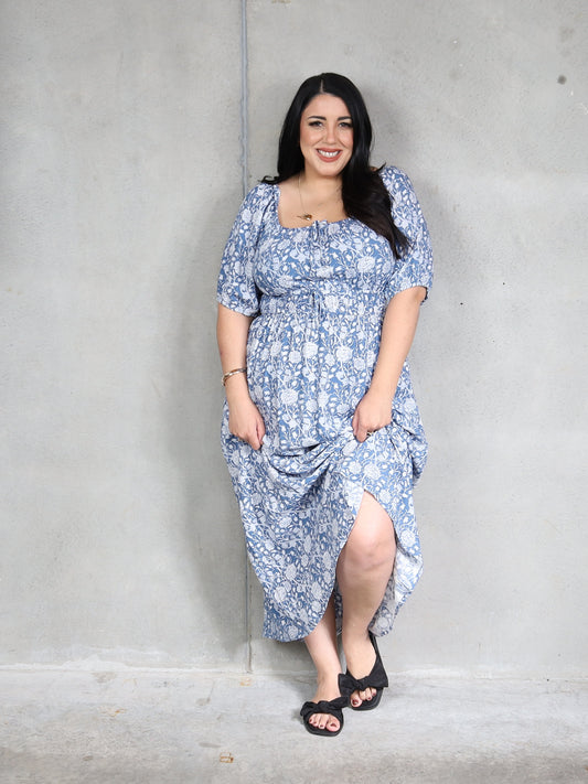Tabitha Dress - Blue Marigold