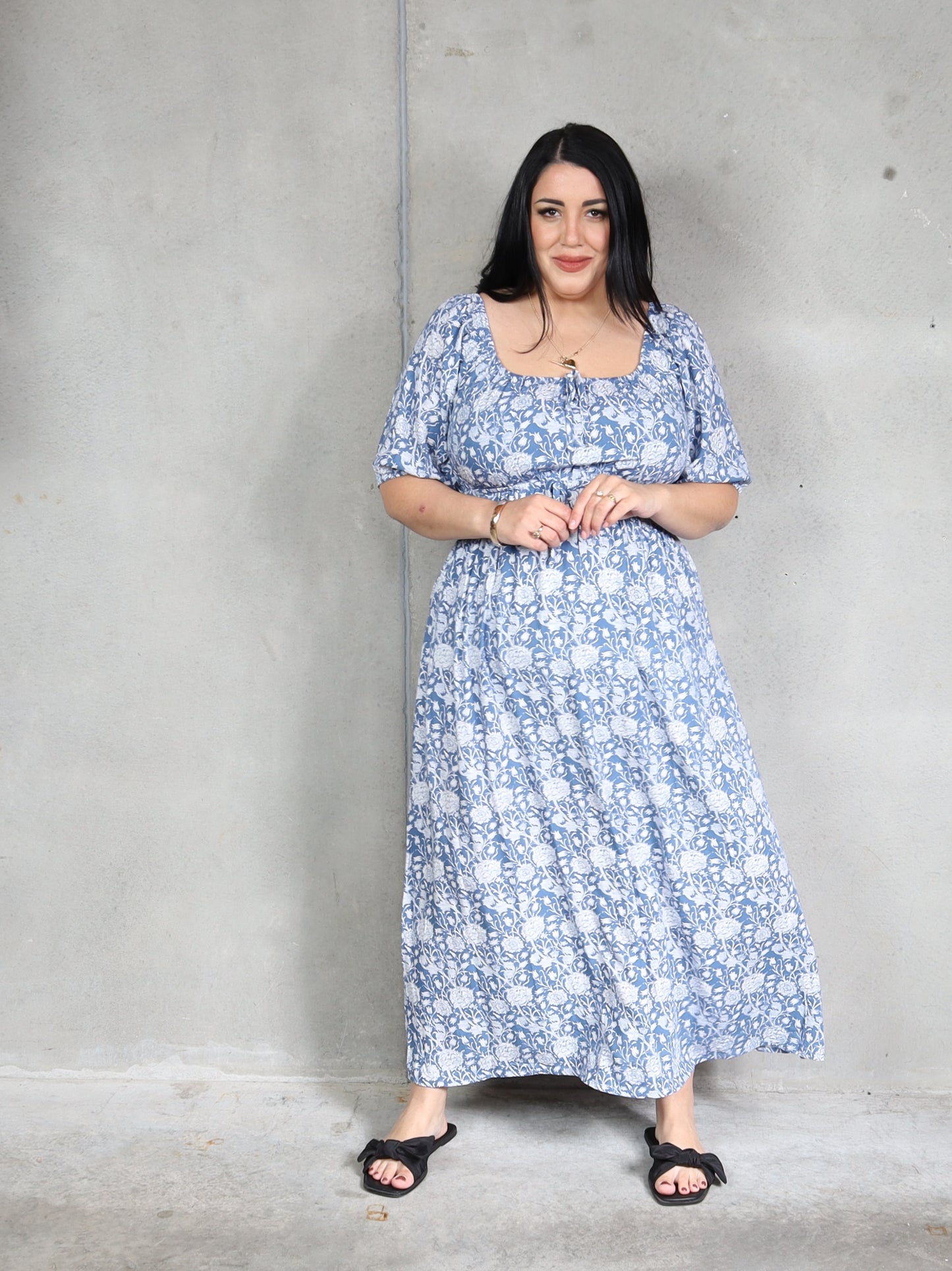 Tabitha Dress - Blue Marigold
