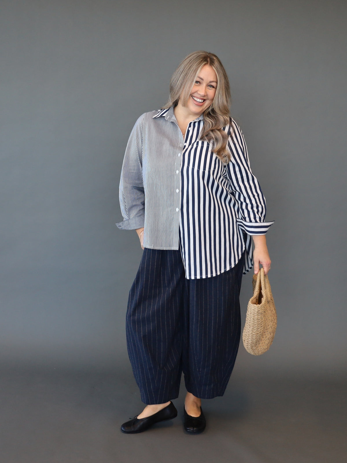 Tatum Shirt - Navy Stripe - Isla-Maree