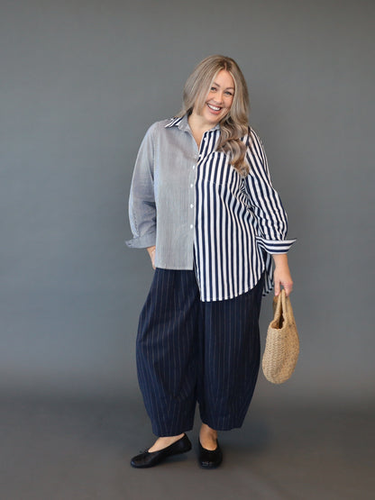 Tatum Shirt - Navy Stripe - Isla-Maree