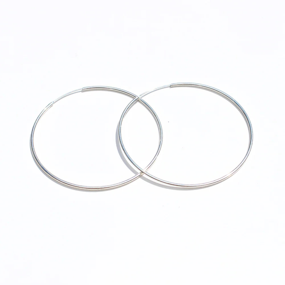 Queen of the Foxes Earrings - Silver Hoop