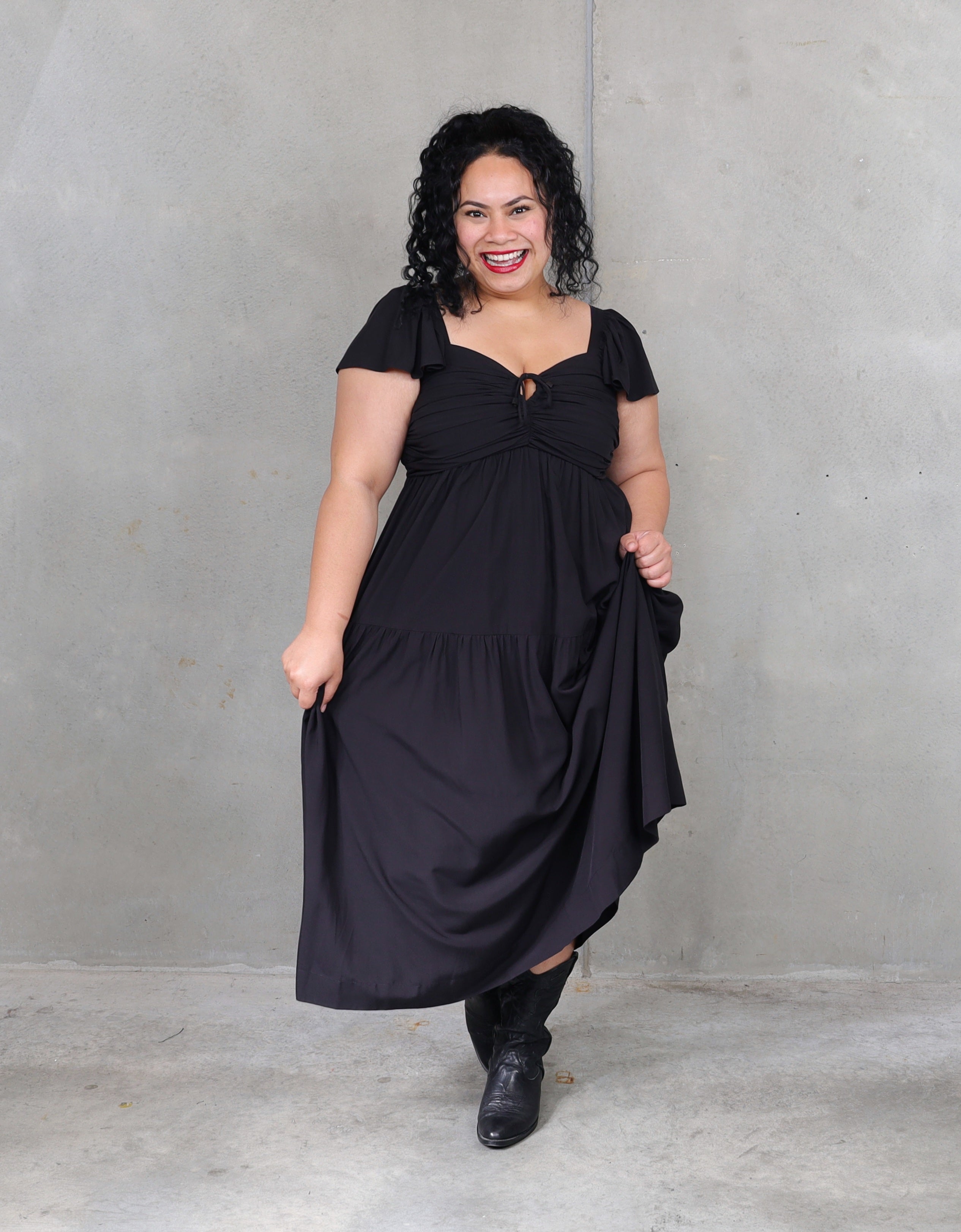 Rock The Casbah Dress - Black  NZ Plus Size Women's Clothing