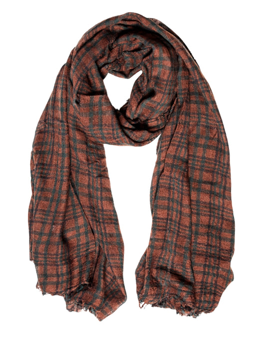 Antler Woodland Check Scarf