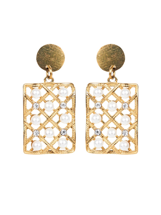 eb&ive Ivy Pearl Earring - Square
