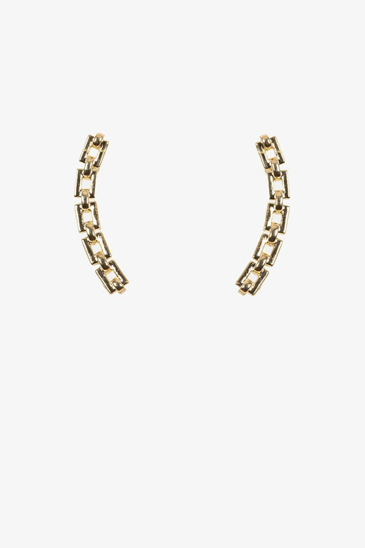 Antler Chain Link Ear Climber - Gold