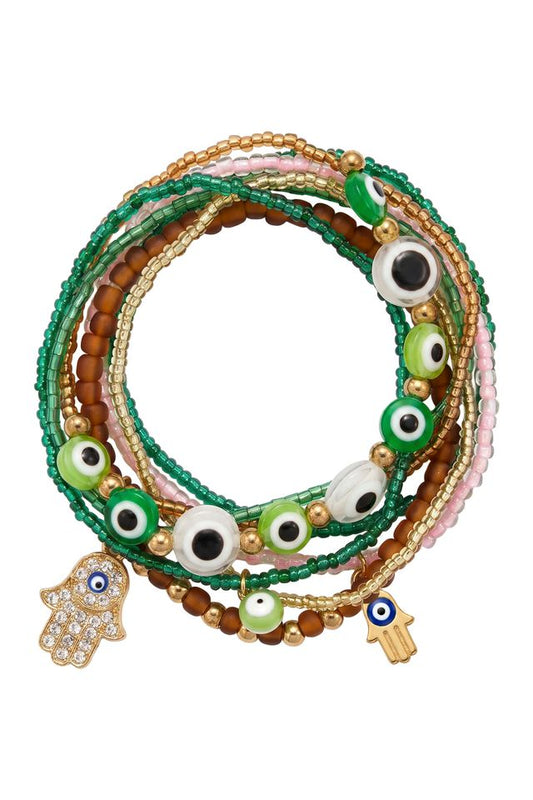Mati Bracelet Set - Greens - Isla-Maree