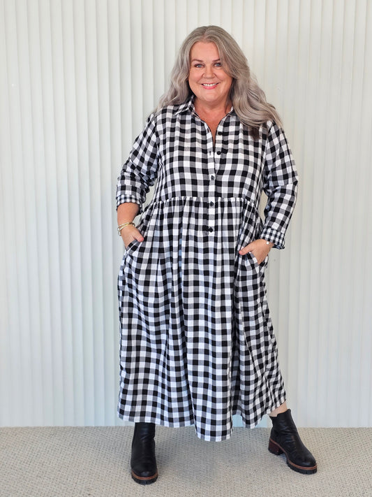 Smock Dress - Gingham Duo