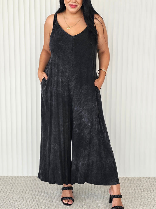 Palazzo Jumpsuit  - Stonewash
