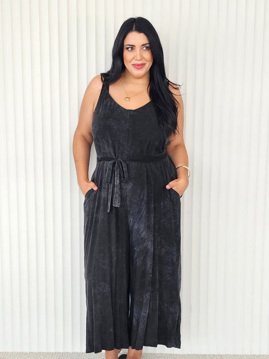 Palazzo Jumpsuit  - Stonewash