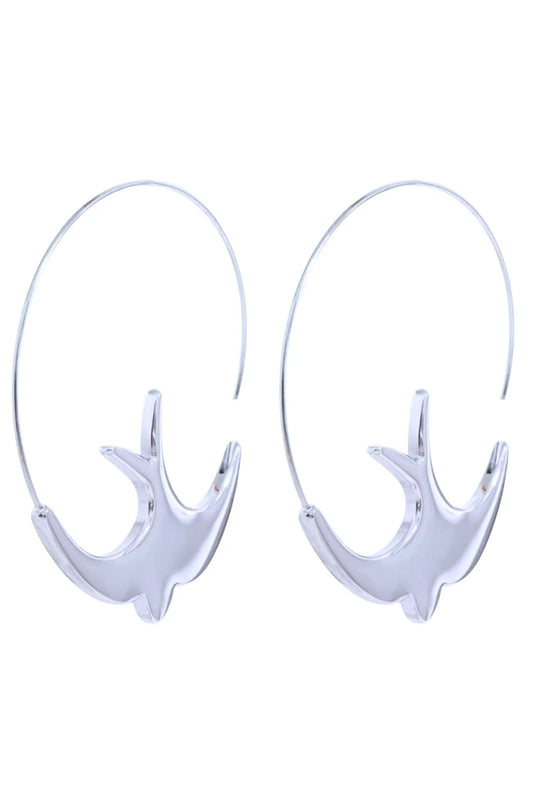 Swallow Hoops - Silver - Isla-Maree